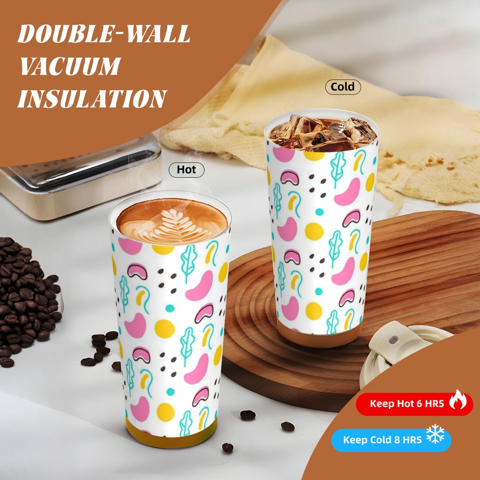 316 stainless steel double drink coffee cup