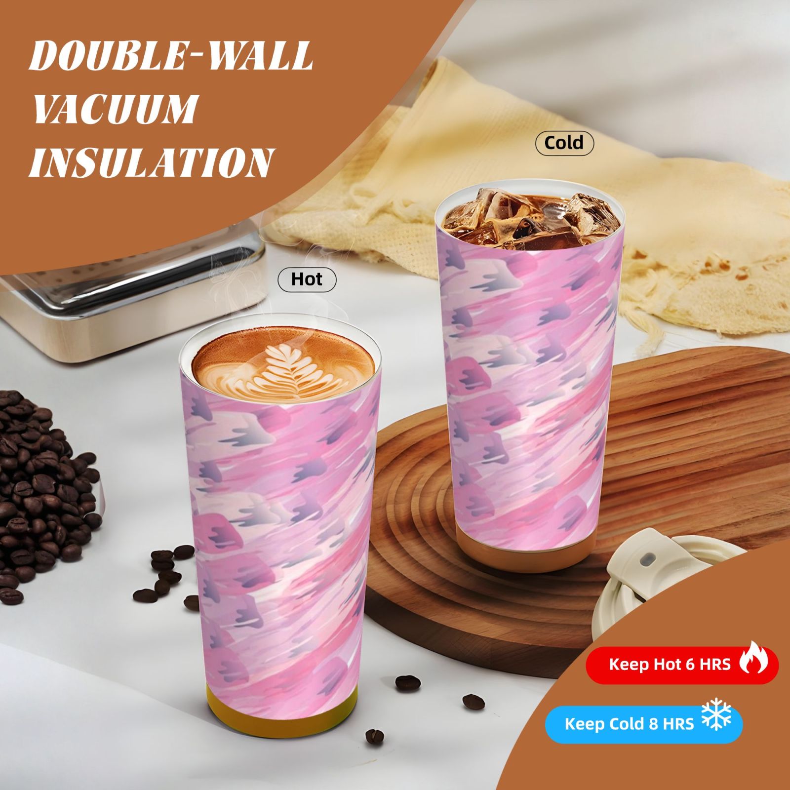 316 stainless steel double drink coffee cup