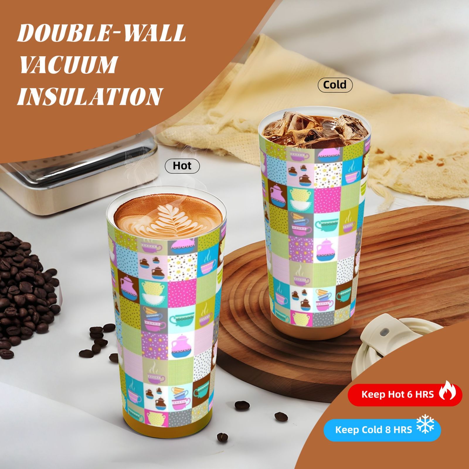 316 stainless steel double drink coffee cup