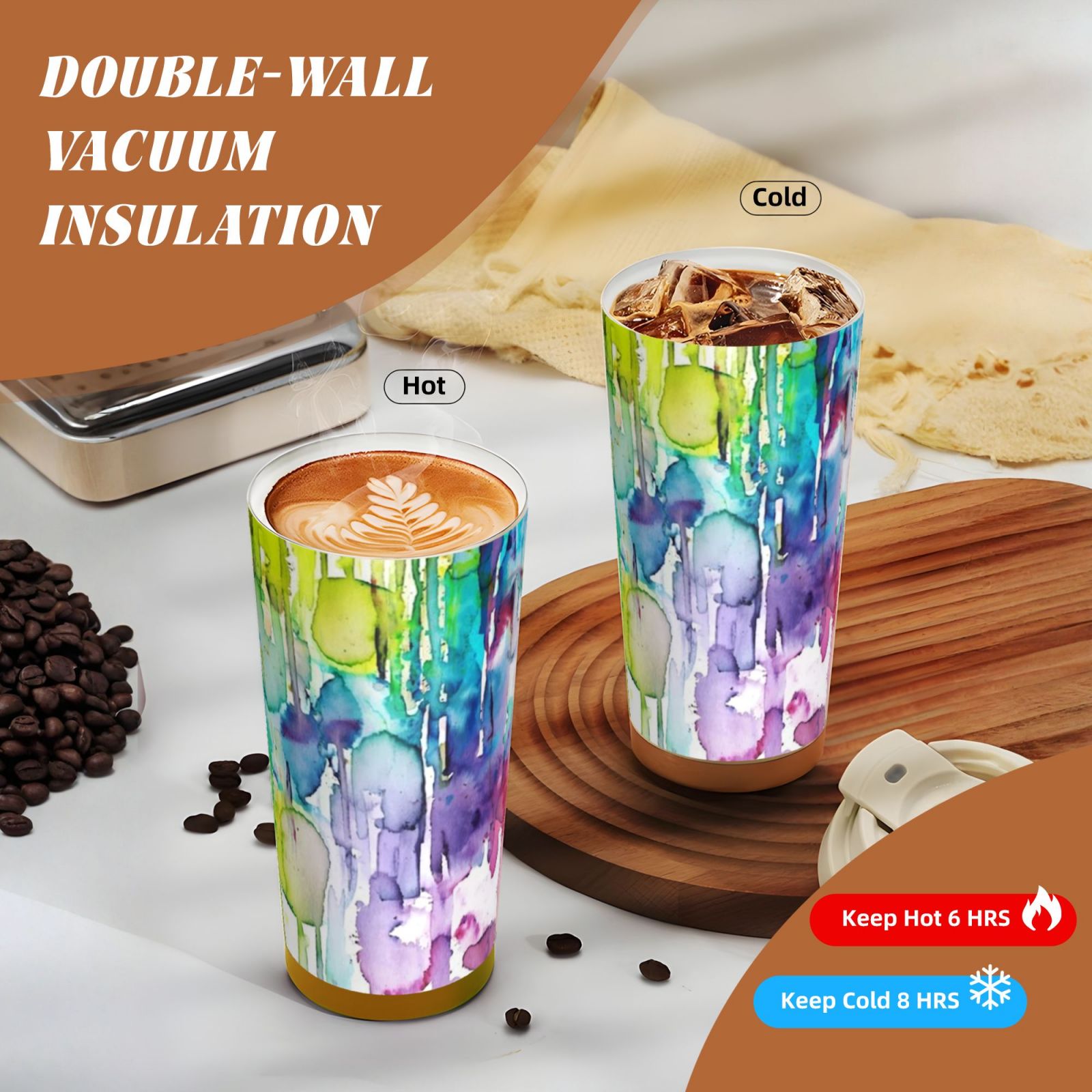 316 stainless steel double drink coffee cup