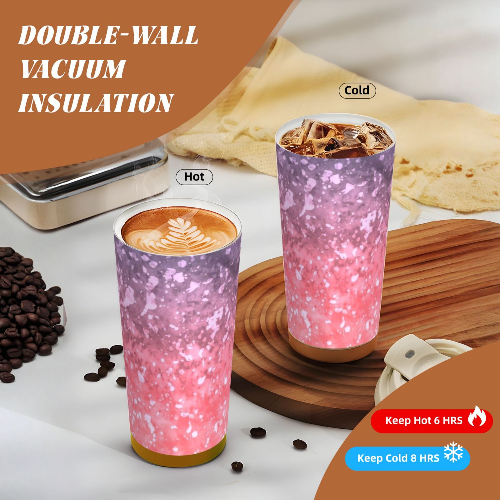 316 stainless steel double drink coffee cup