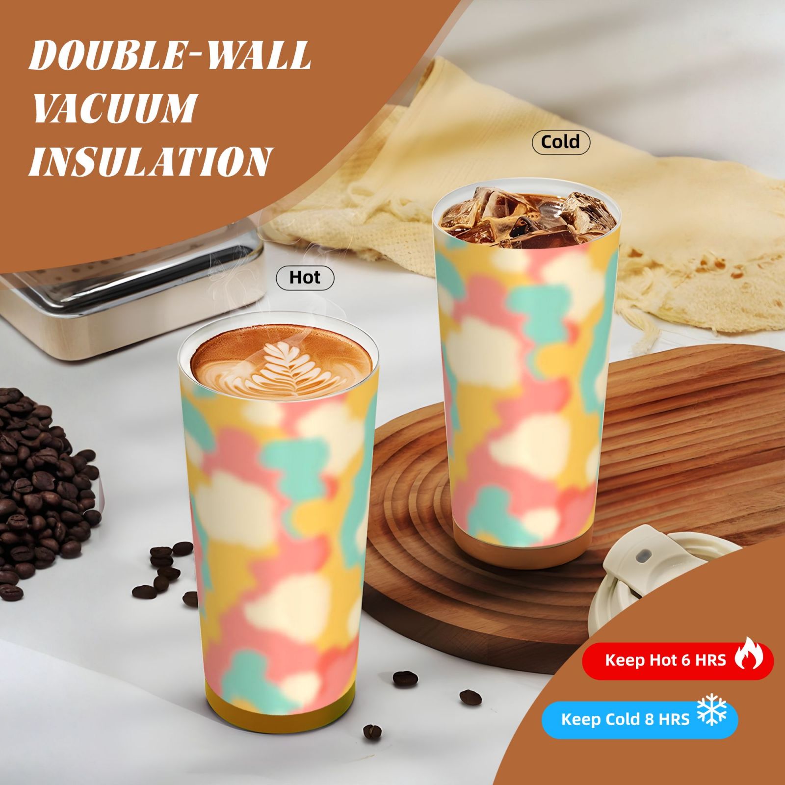 316 stainless steel double drink coffee cup