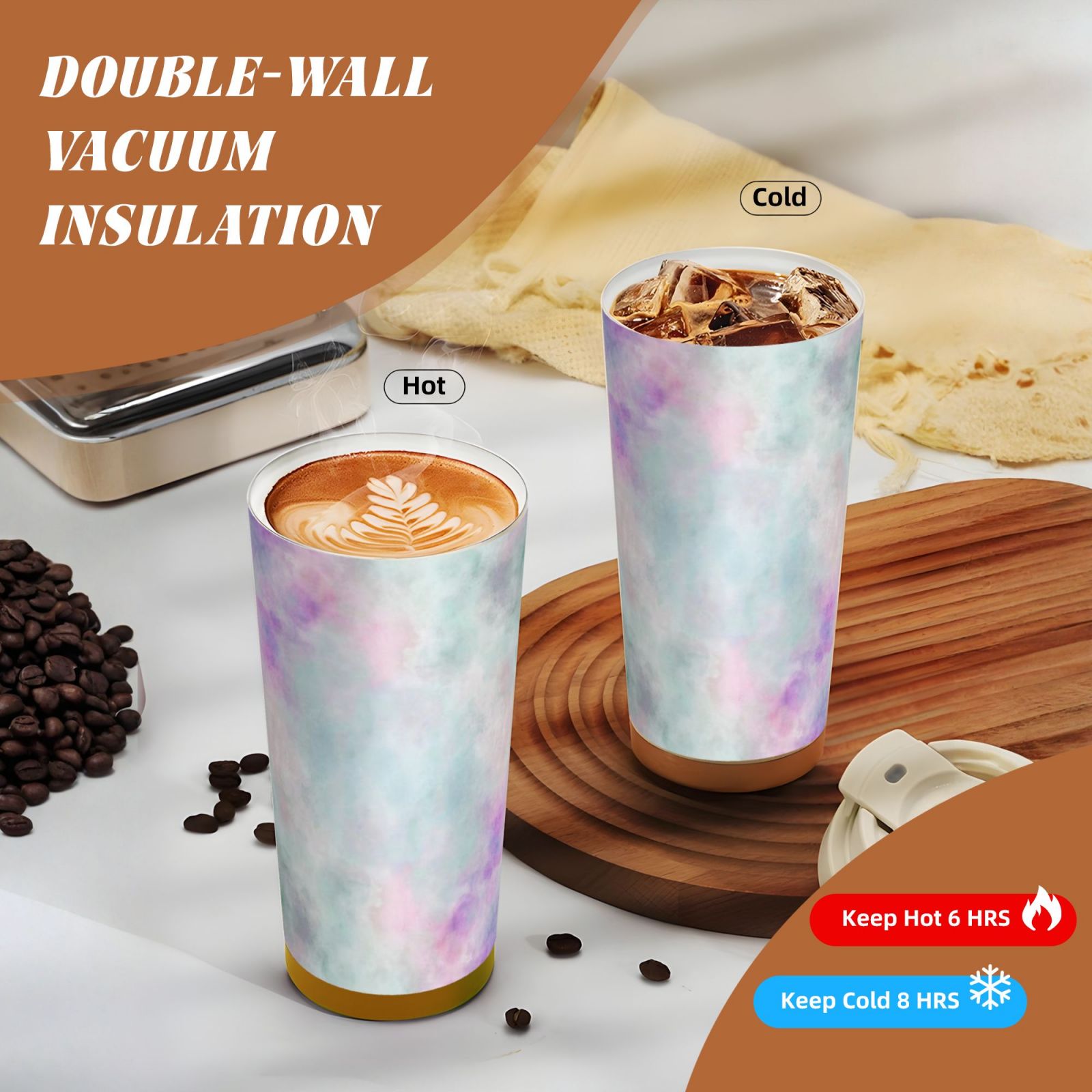 316 stainless steel double drink coffee cup