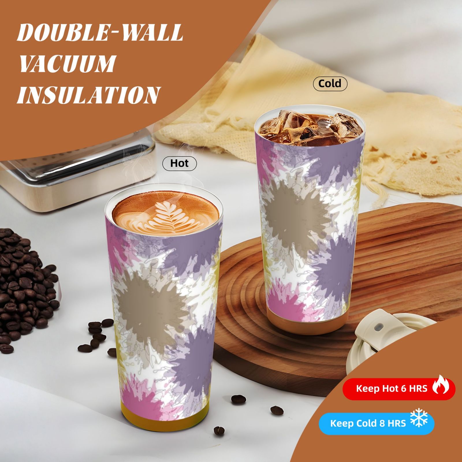 316 stainless steel double drink coffee cup