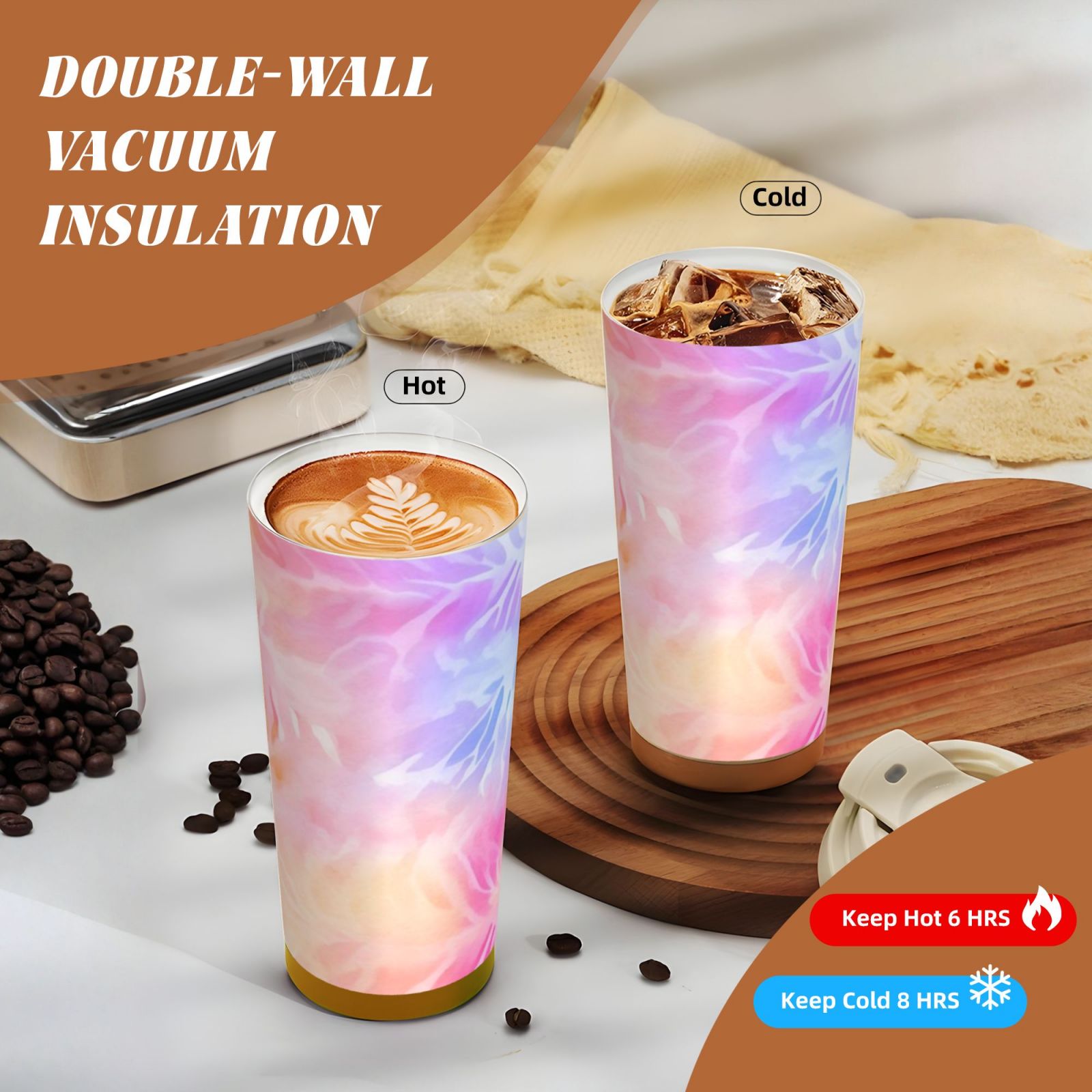 316 stainless steel double drink coffee cup