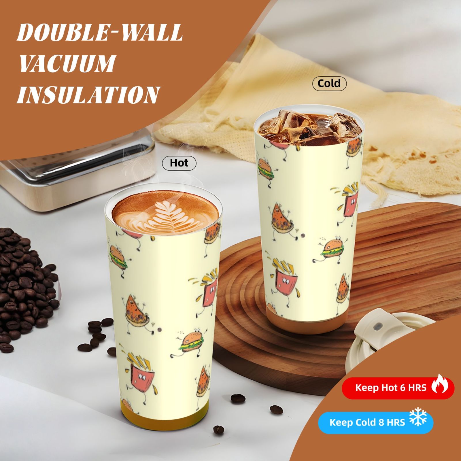 316 stainless steel double drink coffee cup